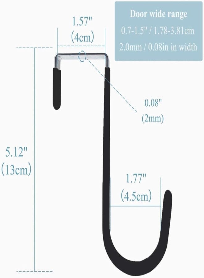 علاقة إكليل سوداء، علاقة متينة لإكليل الخريف، زينة عيد الميلاد والهالوين، خطاف باب من الفولاذ الكربوني، ارتفاع 5 بوصات، علاقات إكليل، خطاف معدني واحد يُعلق فوق الباب، علاقات إكليل - Image 2